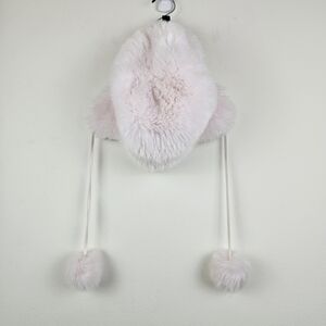 Restoration Hardware baby and Child Faux Fur Pink hat L/XL 4-8 year